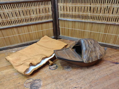 Japanese Vintage Nambu Tekki Boat Incense Burner 1970s Cast Iron Japan