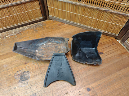Japanese Vintage Nambu Tekki Boat Incense Burner 1970s Cast Iron Japan