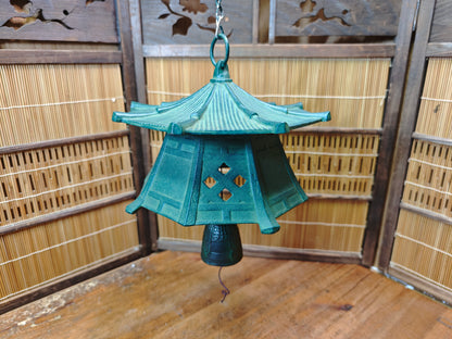 Rare Japanese Vintage Nambu Tekki Giant Size Cast Iron Wind Bell Chime