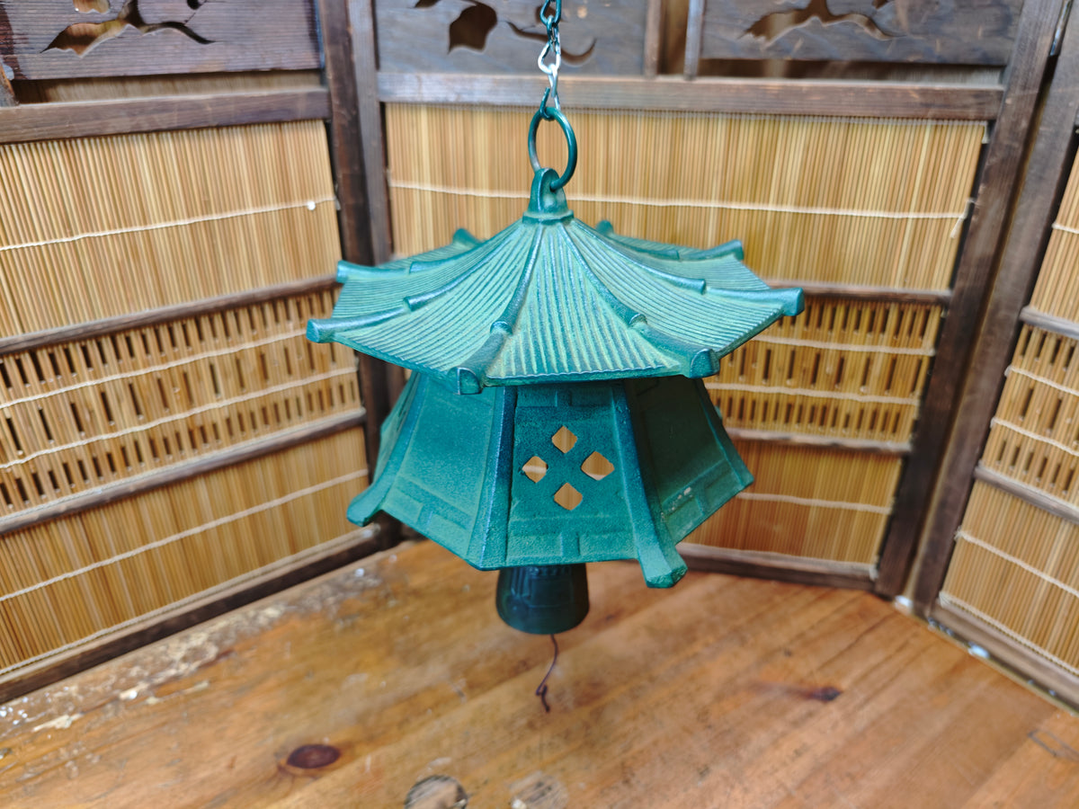 Rare Japanese Vintage Nambu Tekki Giant Size Cast Iron Wind Bell Chime