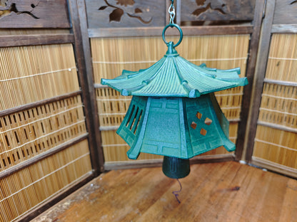 Rare Japanese Vintage Nambu Tekki Giant Size Cast Iron Wind Bell Chime