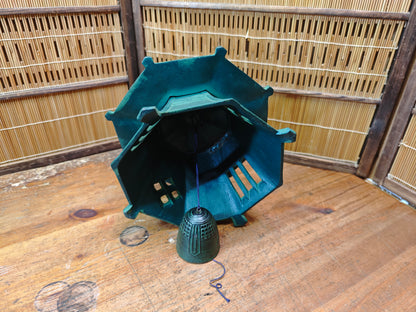 Rare Japanese Vintage Nambu Tekki Giant Size Cast Iron Wind Bell Chime
