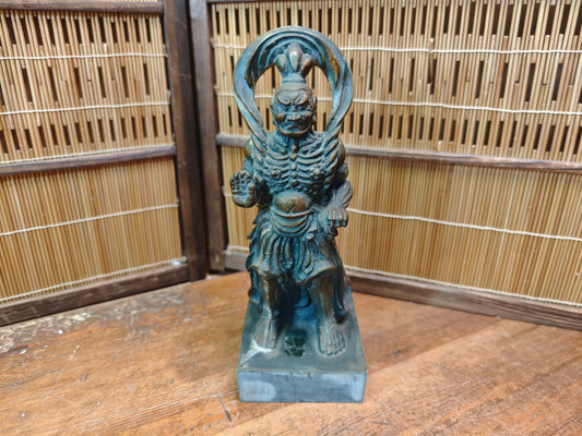 Japanese Vintage Nio Guardian Statue Pottery Single Kongo Rikishi