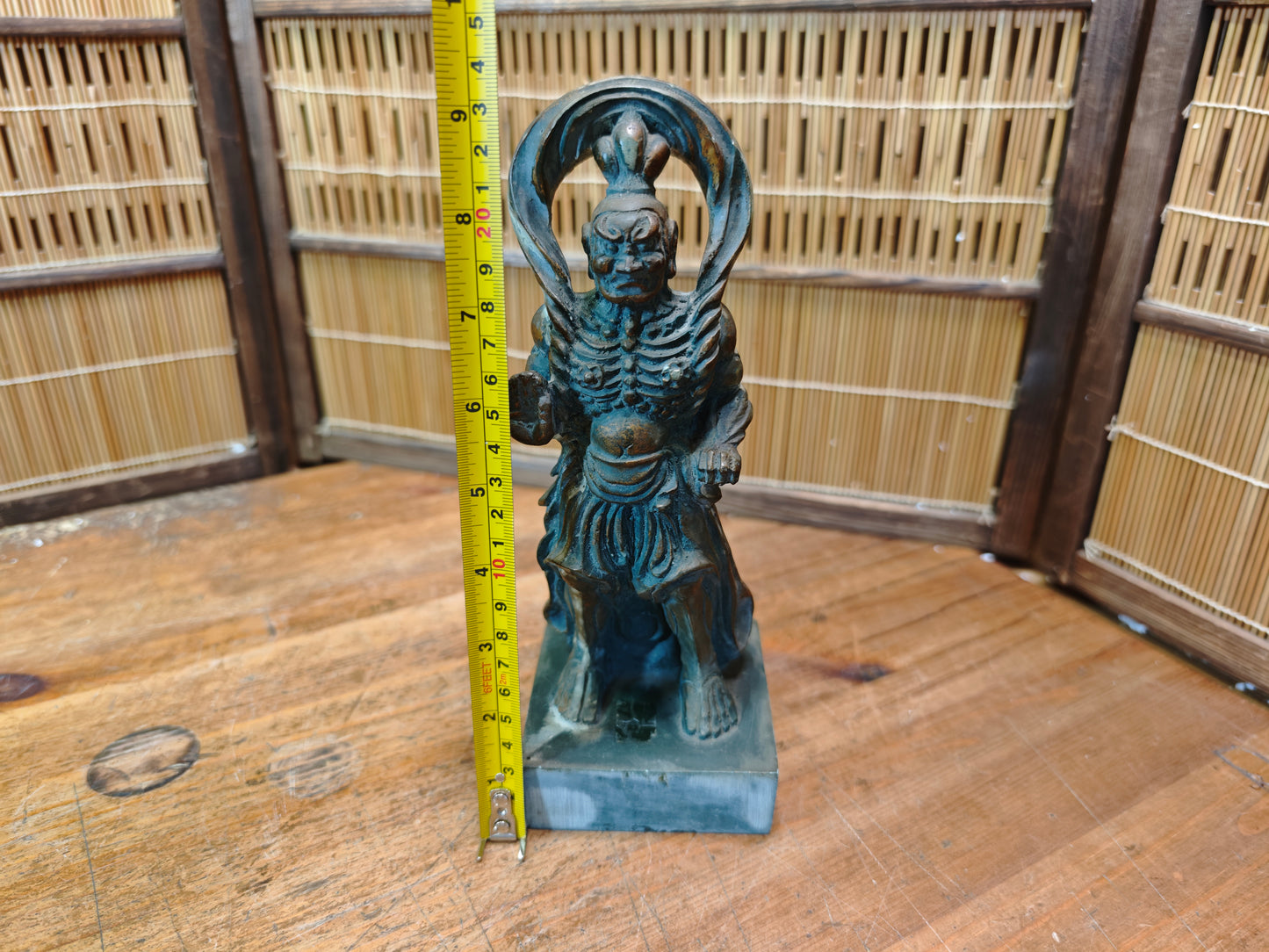 Japanese Vintage Nio Guardian Statue Pottery Single Kongo Rikishi