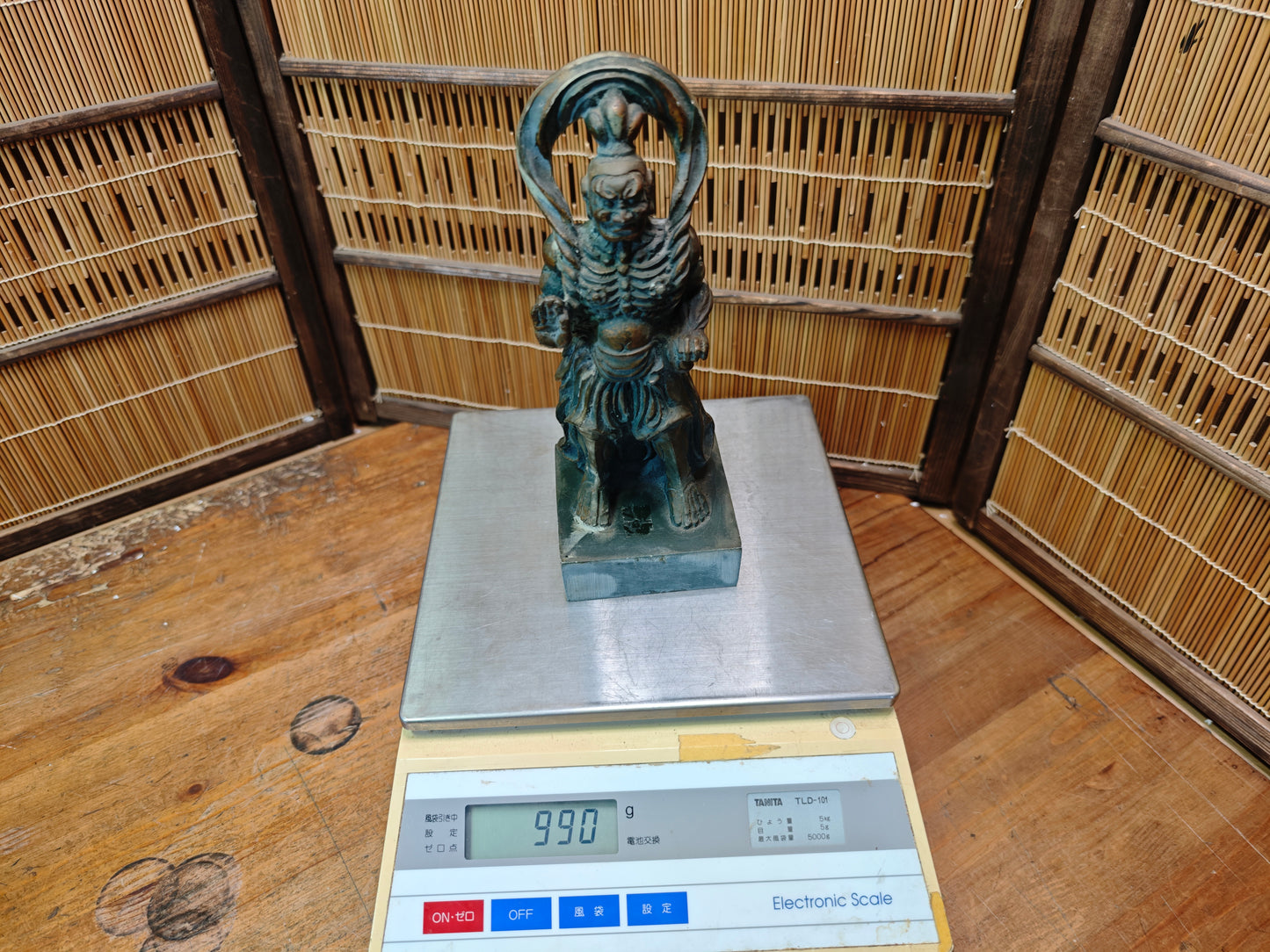Japanese Vintage Nio Guardian Statue Pottery Single Kongo Rikishi