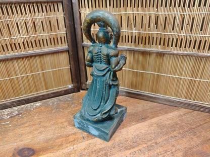 Japanese Vintage Nio Guardian Statue Pottery Single Kongo Rikishi