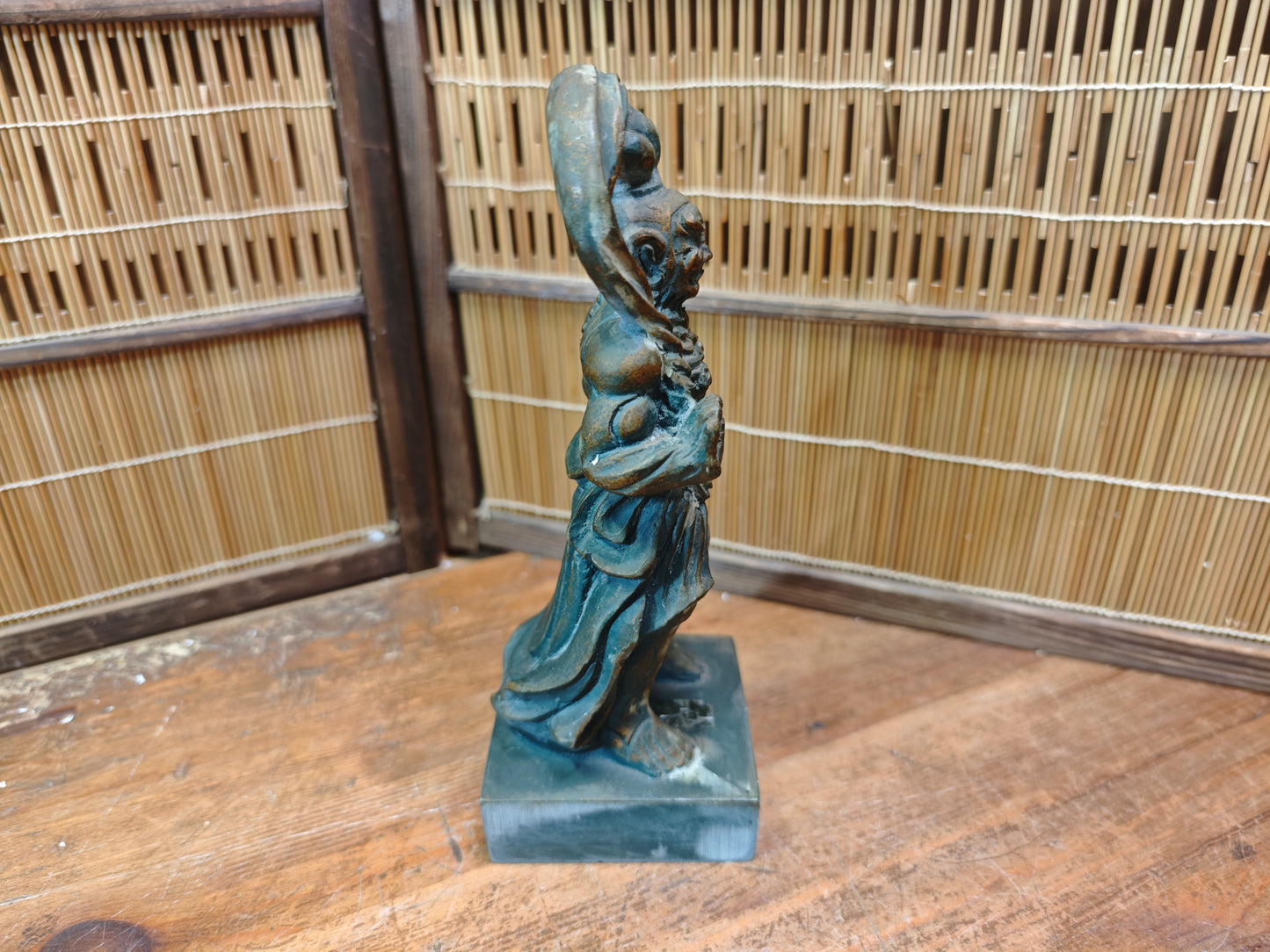 Japanese Vintage Nio Guardian Statue Pottery Single Kongo Rikishi