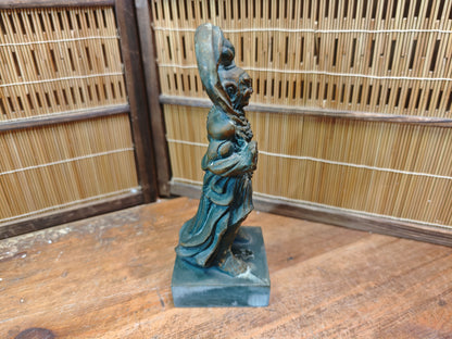 Japanese Vintage Nio Guardian Statue Pottery Single Kongo Rikishi