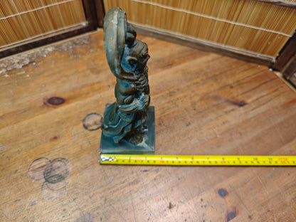 Japanese Vintage Nio Guardian Statue Pottery Single Kongo Rikishi