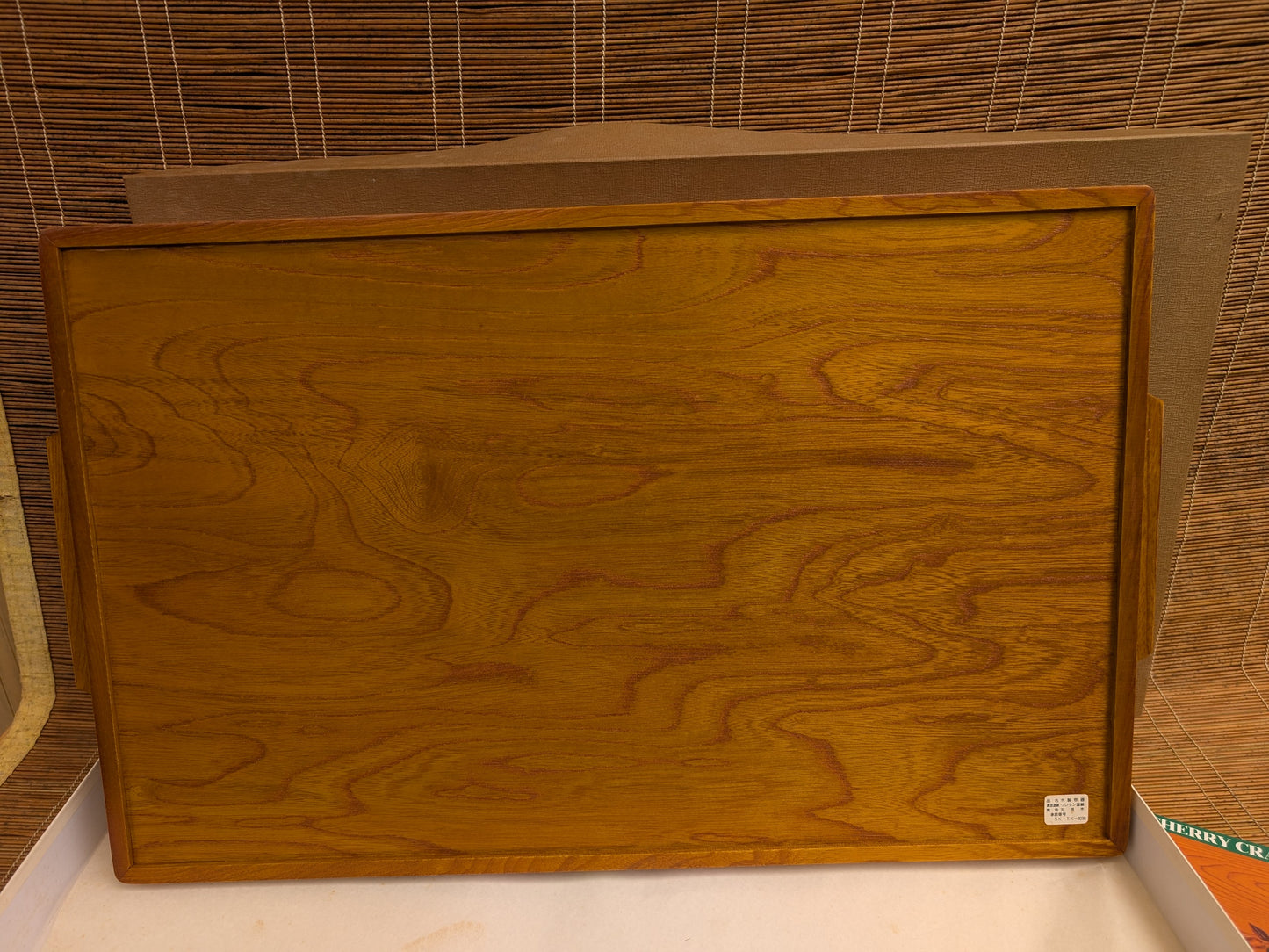 Vintage Japanese Sakura Wood Tray 1970s Sone Kogei Signed