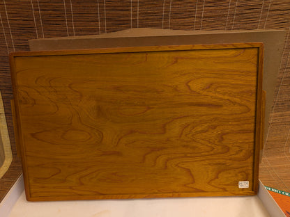 Vintage Japanese Sakura Wood Tray 1970s Sone Kogei Signed