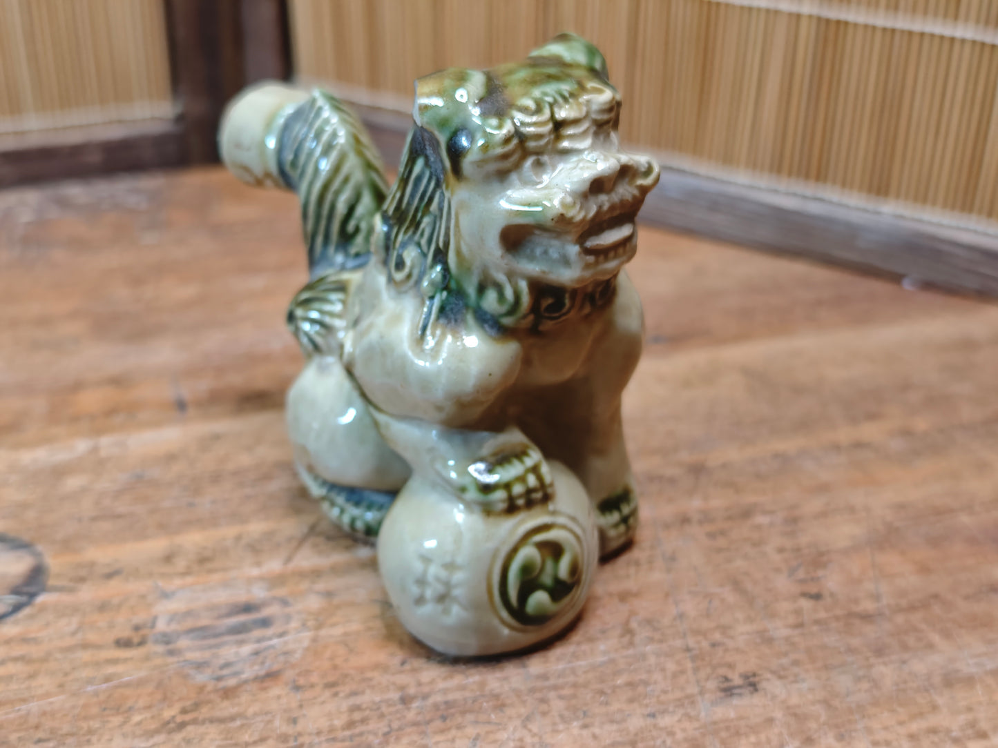 Rare 1970s Okinawa Shisa Sake Bottle Handmade Shigaraki Pottery Japan
