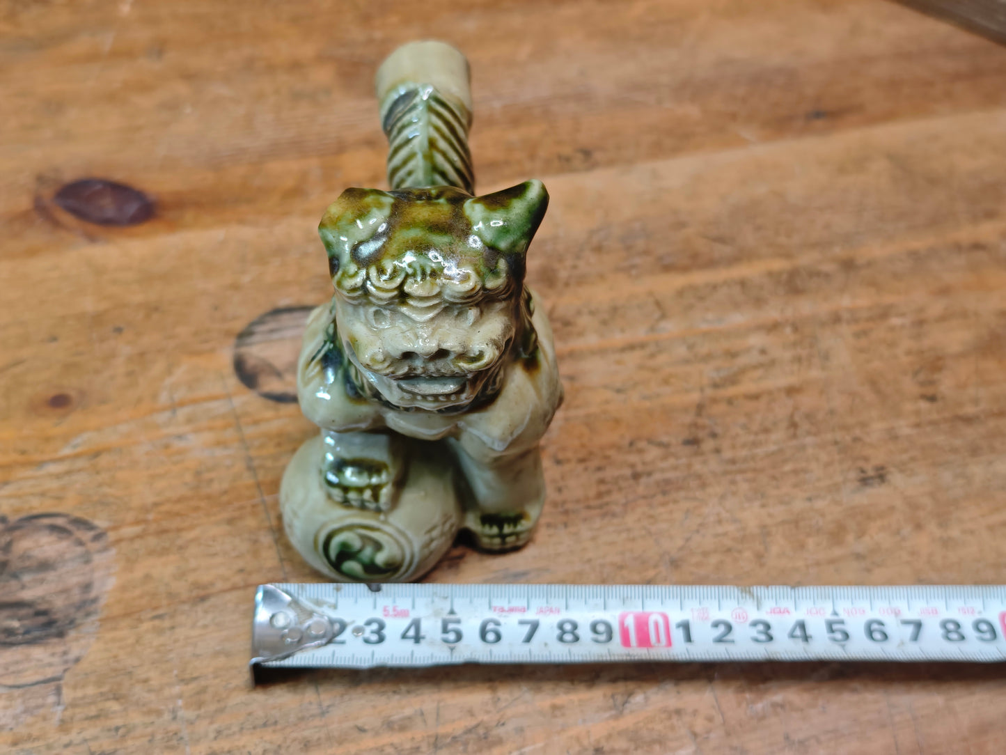 Rare 1970s Okinawa Shisa Sake Bottle Handmade Shigaraki Pottery Japan