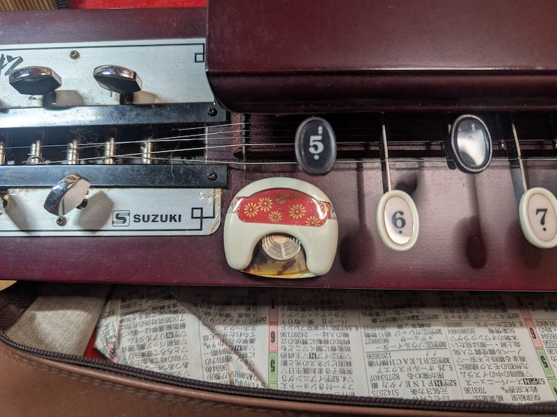 Vintage Suzuki Taisho Koto W/ Original Case Japan Playable Instrument