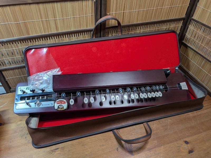 Vintage Suzuki Taisho Koto W/ Original Case Japan Playable Instrument