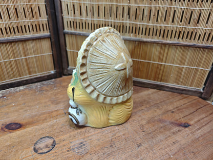 Japanese Vintage Tanuki Shigaraki Ware Pottery Raccoon Dog Statue JP