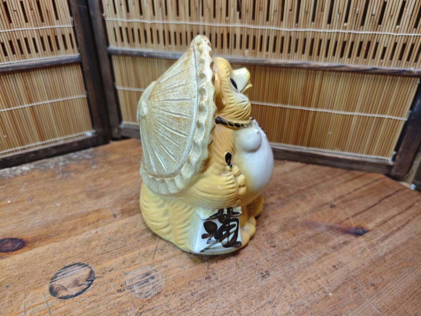Japanese Vintage Tanuki Shigaraki Ware Pottery Raccoon Dog Statue JP
