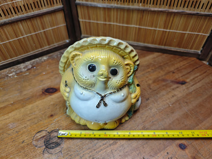 Japanese Vintage Tanuki Shigaraki Ware Pottery Raccoon Dog Statue JP