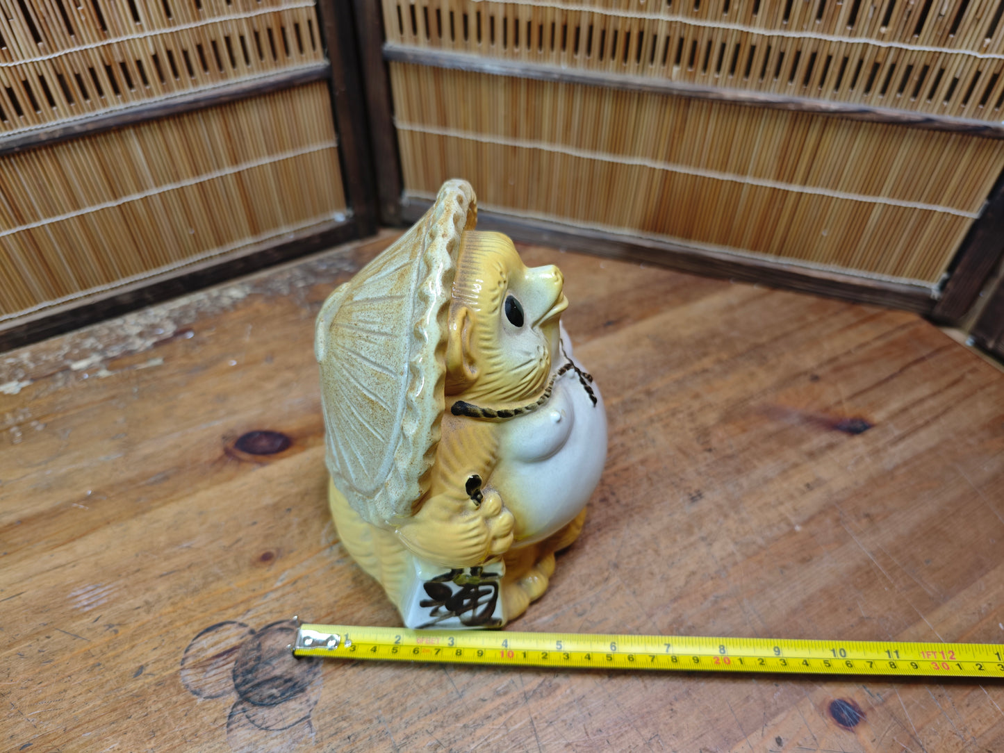 Japanese Vintage Tanuki Shigaraki Ware Pottery Raccoon Dog Statue JP