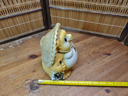 Japanese Vintage Tanuki Shigaraki Ware Pottery Raccoon Dog Statue JP