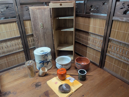 Vintage Japanese Tea Ceremony Set Chabako Box Complete Auction JP