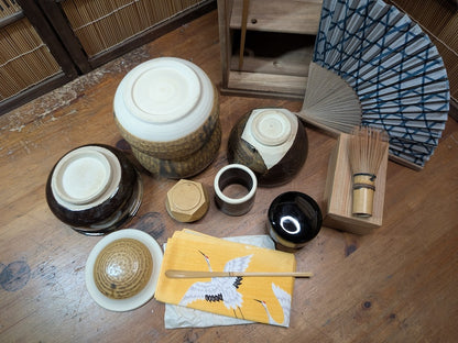 Vintage Japanese Tea Ceremony Set Chabako Box Complete Matcha Kit