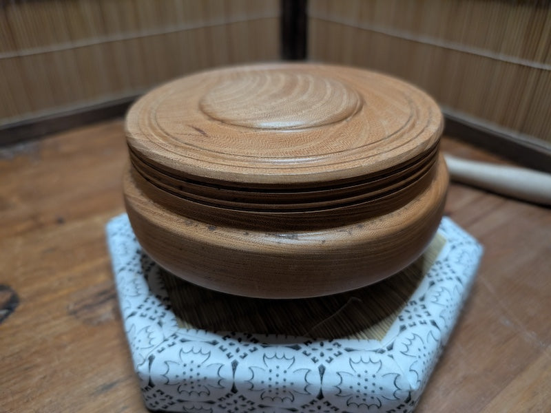 Vintage Japanese Mokugyo Wooden Drum Buddhist Instrument Japan