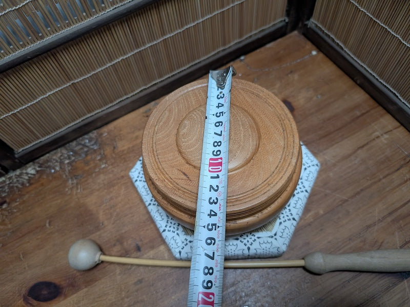 Vintage Japanese Mokugyo Wooden Drum Buddhist Instrument Japan