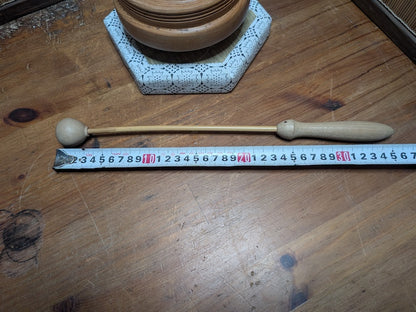 Vintage Japanese Mokugyo Wooden Drum Buddhist Instrument Japan