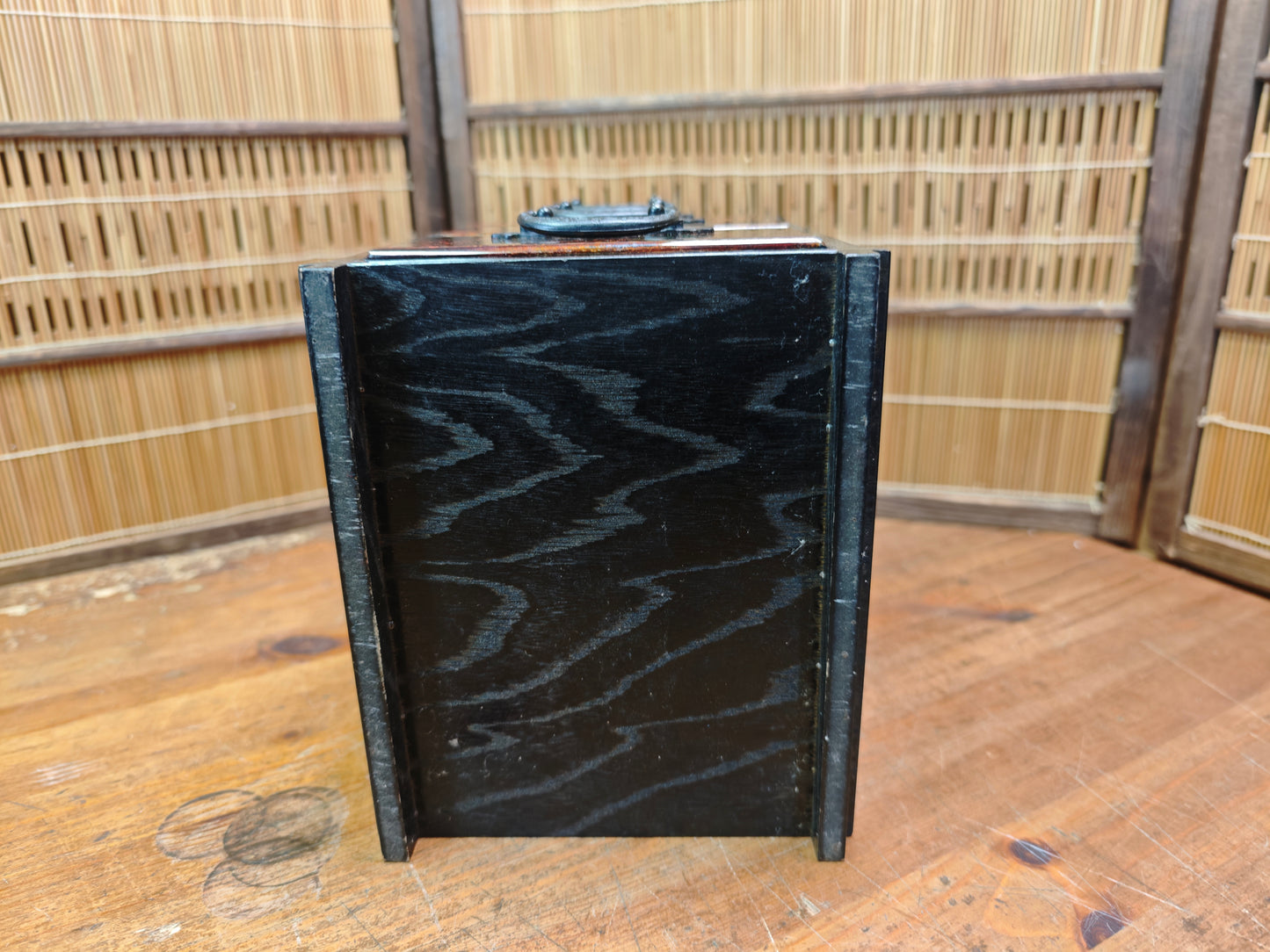 Vintage Japanese Yakisugi Mini Tansu 3 Drawer Charred Wood Chest