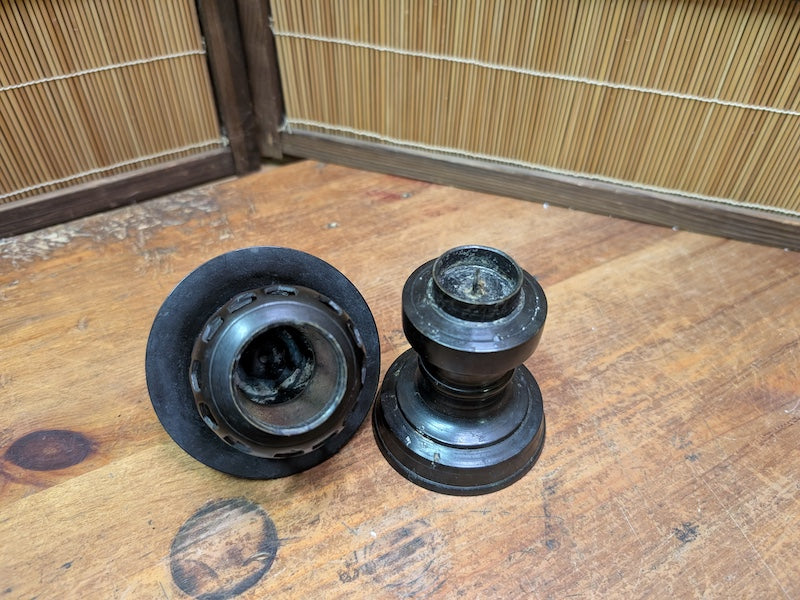 Japanese Bronze Toro Lantern Candlestick Vintage Temple Candle Holder