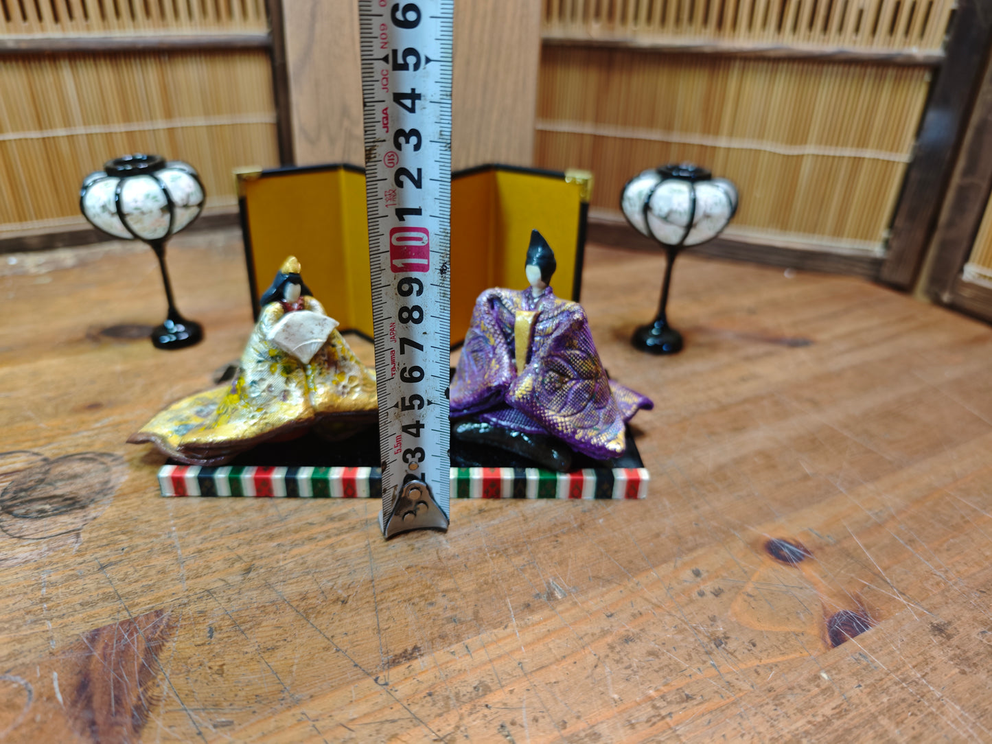 Kimekomi Hina Dolls Washi Paper Pulp Base Japanese Emperor Empress Set