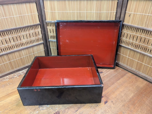 Japanese Antique Lacquer Box Artist Signed Urushi Japan Auction