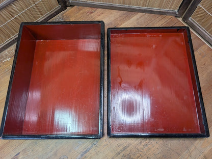 Japanese Antique Lacquer Box Artist Signed Urushi Japan Auction