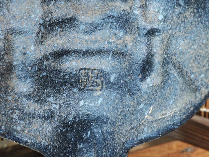 Meiji Era Japanese Okina Noh Mask Signed Steel Antique from Japan Auction