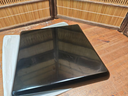 meiji era wajima nuri lacquer obon tray brown black antique japan