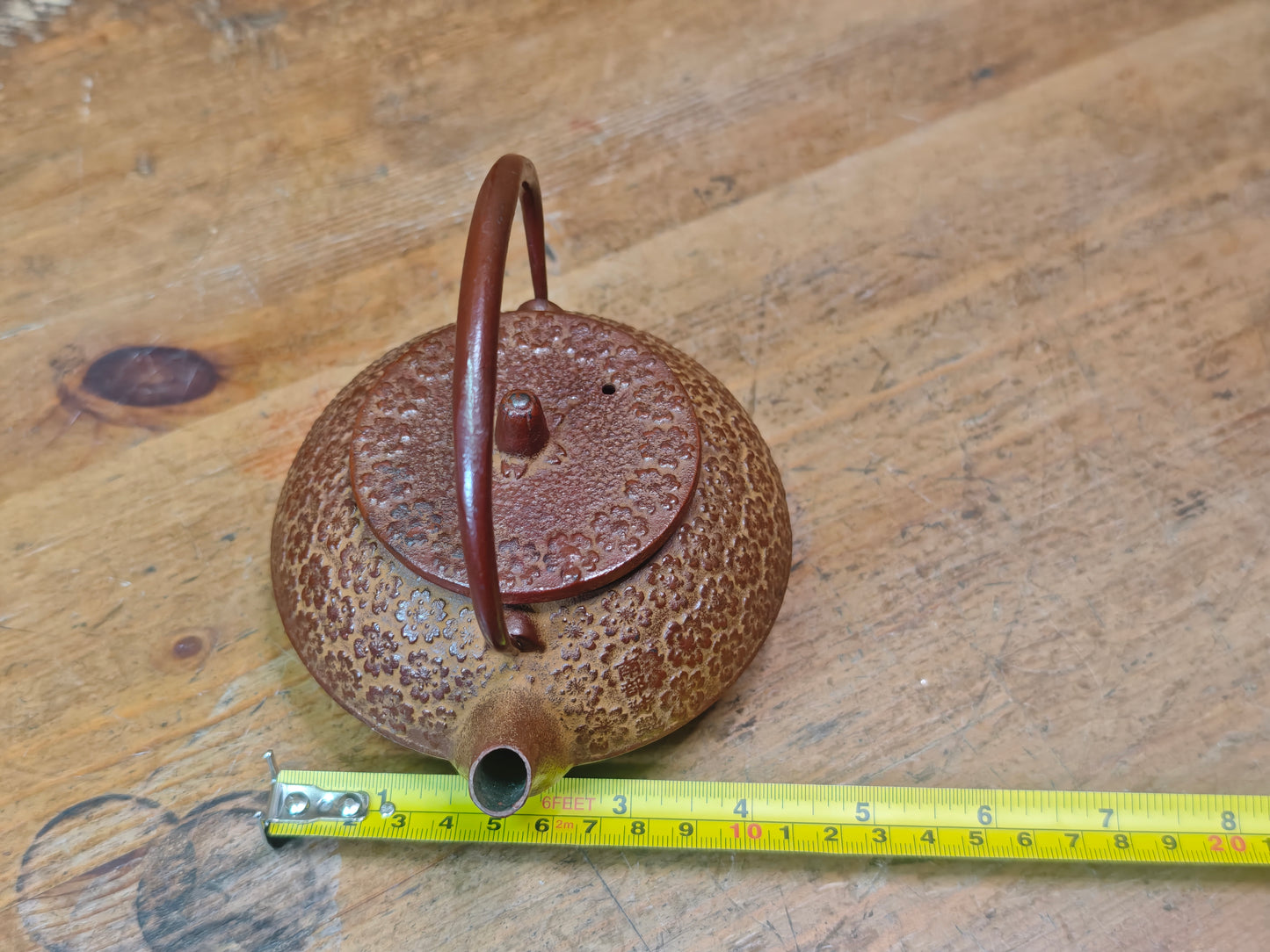 Vintage Nambu Tekki Tetsubin 1970s Japanese Cast Iron Tea Kettle