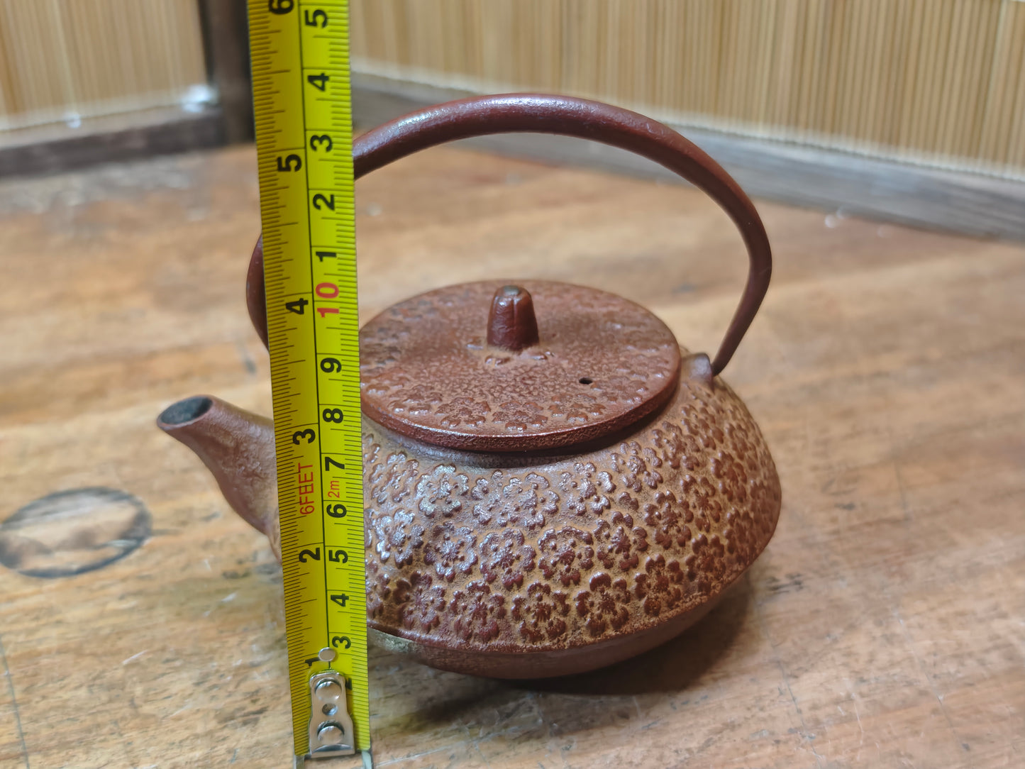 Vintage Nambu Tekki Tetsubin 1970s Japanese Cast Iron Tea Kettle