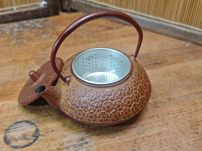 Vintage Nambu Tekki Tetsubin 1970s Japanese Cast Iron Tea Kettle