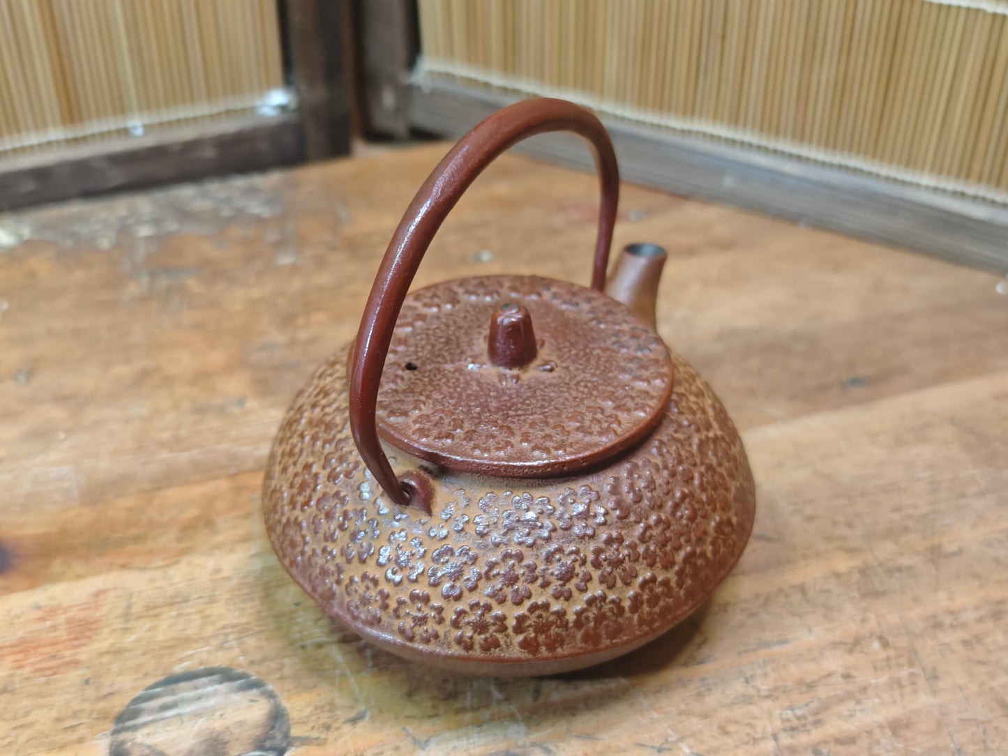 Vintage Nambu Tekki Tetsubin 1970s Japanese Cast Iron Tea Kettle