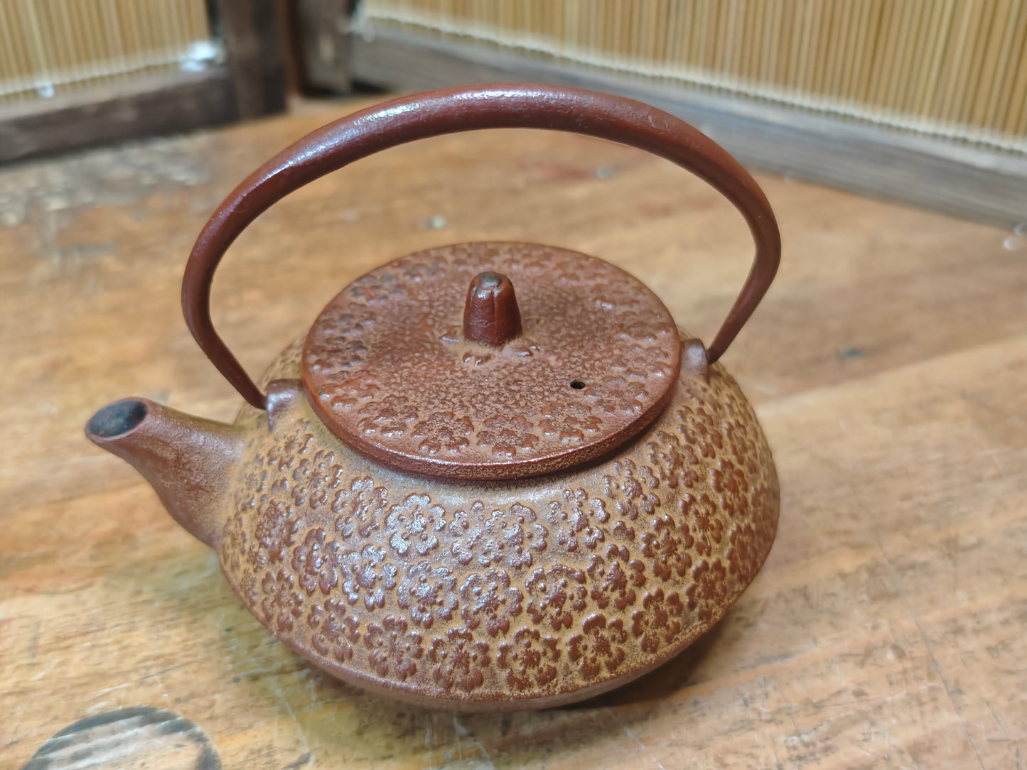 Vintage Nambu Tekki Tetsubin 1970s Japanese Cast Iron Tea Kettle