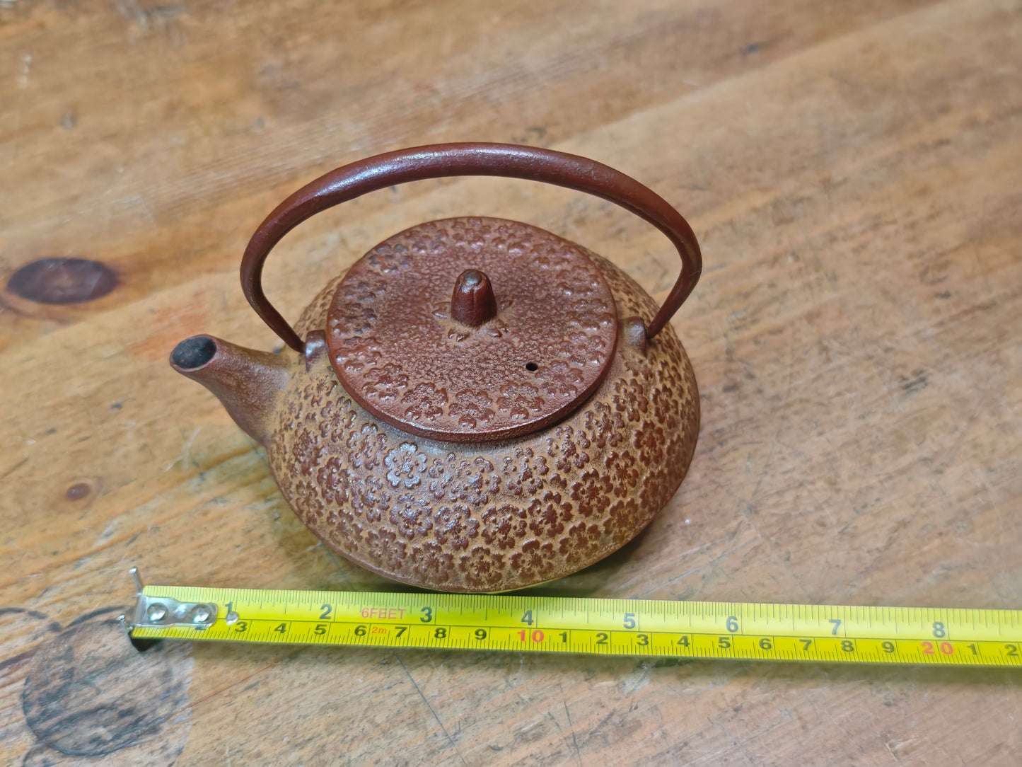 Vintage Nambu Tekki Tetsubin 1970s Japanese Cast Iron Tea Kettle