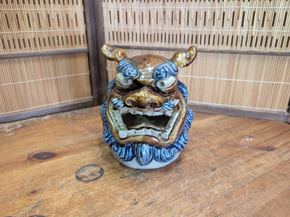 Okinawa Katori Senko Holder Shisa Pottery Burner Vintage Folk Craft