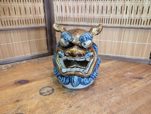 Okinawa Katori Senko Holder Shisa Pottery Burner Vintage Folk Craft