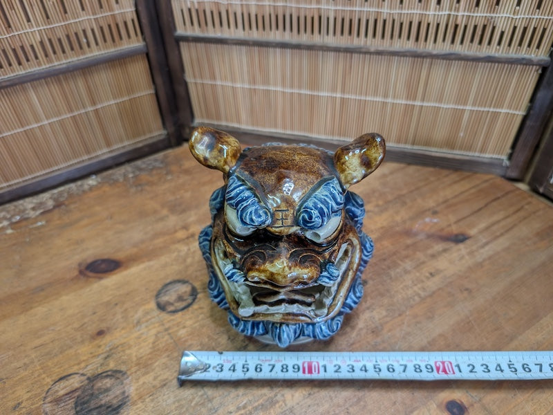 Okinawa Katori Senko Holder Shisa Pottery Burner Vintage Folk Craft