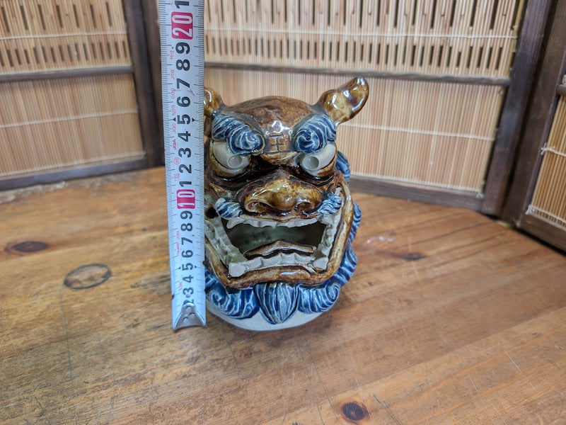Okinawa Katori Senko Holder Shisa Pottery Burner Vintage Folk Craft