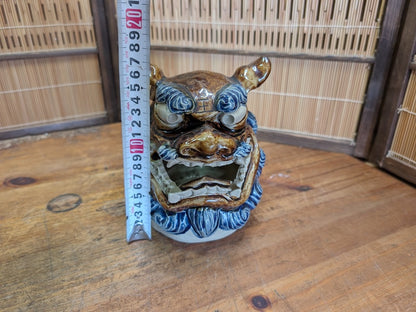 Okinawa Katori Senko Holder Shisa Pottery Burner Vintage Folk Craft