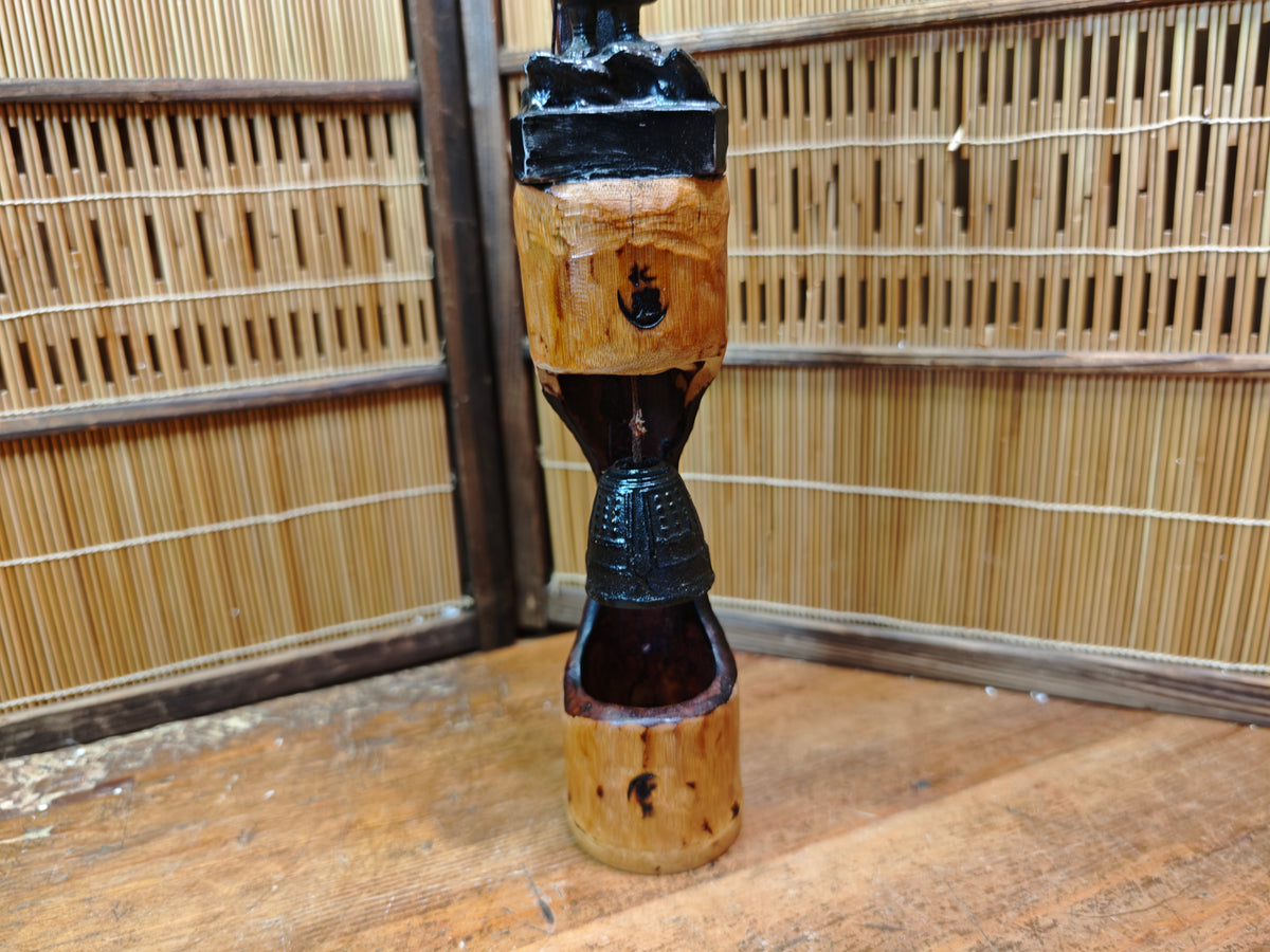 One of A Kind Japanese Vintage Monk & Nambu Tekki Wind Bell Bamboo Art