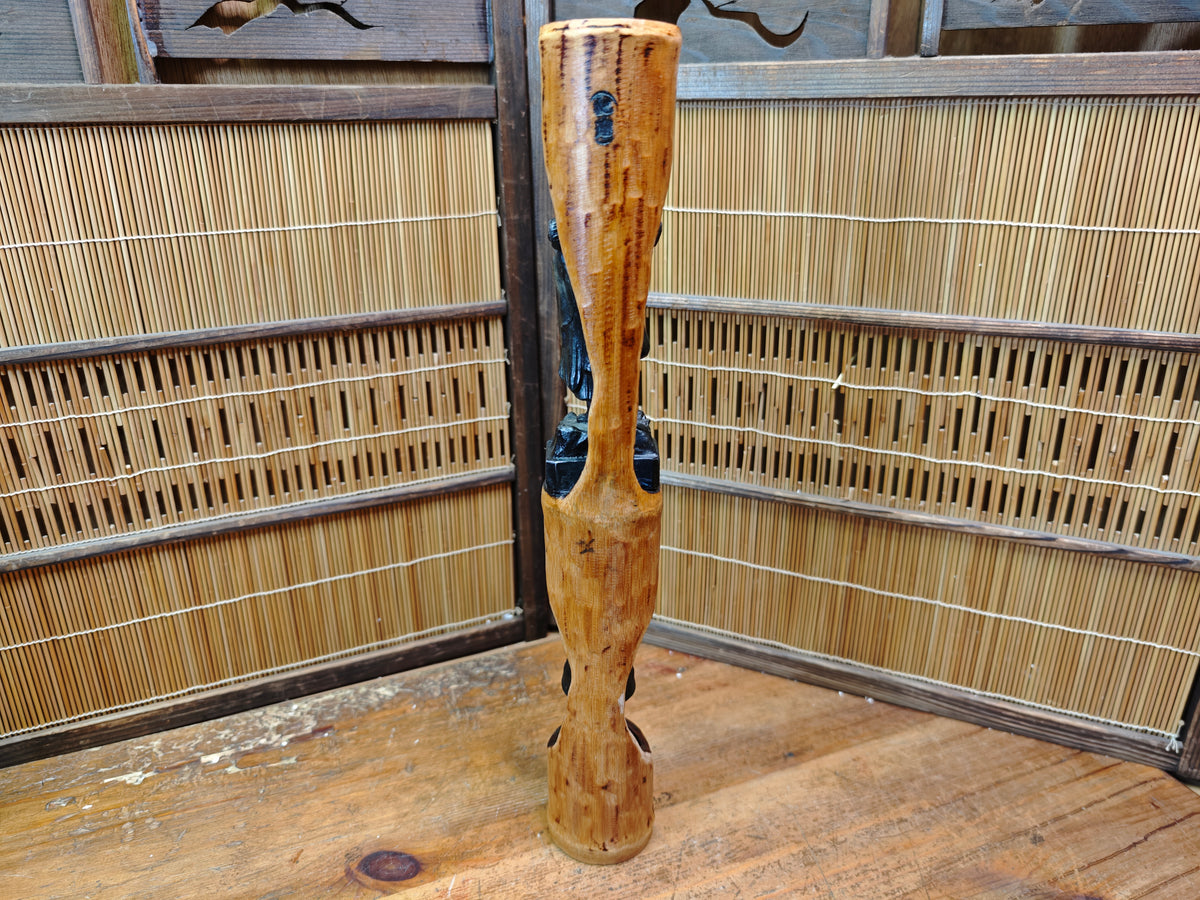 One of A Kind Japanese Vintage Monk & Nambu Tekki Wind Bell Bamboo Art
