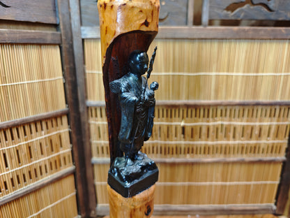 One of A Kind Japanese Vintage Monk & Nambu Tekki Wind Bell Bamboo Art